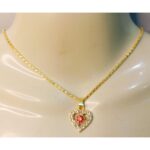 New Fashion Alloy Golden Chain with Zircon Locket / Necklace for Girls - Image 2