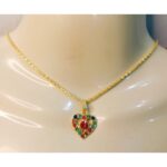 New Fashion Alloy Golden Chain with Zircon Heart Locket for Girls and Women - Image 2