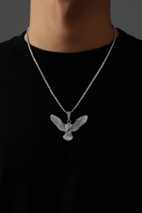 Alloy Silver Chain with Eagle Locket / Necklace specially gift for Girls / Women /Boys / Men