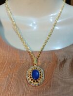 Golden Alloy Chain with Stone Locket/Necklace Specially gift for Girls - Image 7