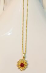 New Fashion Alloy Golden Chain with Zircon Locket / Necklace for Girls - Image 3