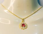 New Fashion Alloy Golden Chain with Zircon Locket / Necklace for Girls / Women