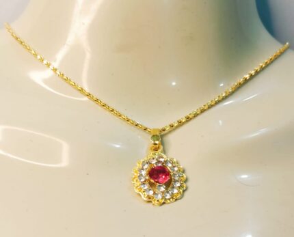 New Fashion Alloy Golden Chain with Zircon Locket / Necklace for Girls / Women