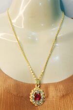 New Fashion Alloy Golden Chain with Zircon Locket / Necklace for Girls / Women - Image 2