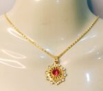 New Fashion Alloy Golden Chain with Zircon Locket / Necklace for Girls