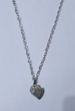 Alloy Silver Chain with Double Heart Locket Necklace specially gift for Girls/Boys/Women - Image 2