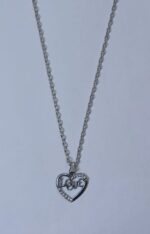 Alloy Silver Chain with Love Heart Locket / Necklace specially gift for Girls / Women - Image 3