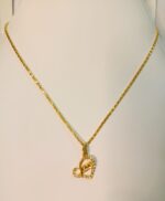 Alloy Golden Chain with Love Heart Locket / Necklace specially gift for Girls - Image 2