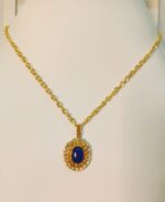 Golden Alloy Chain with Stone Locket/Necklace Specially gift for Girls - Image 10