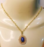 Golden Alloy Chain with Stone Locket/Necklace Specially gift for Girls - Image 9