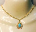 Golden Alloy Chain with Stone Locket/Necklace Specially gift for Girls