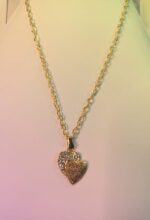 Alloy Golden Chain with double Heart Locket / Necklace specially gift for Girls / Women - Image 3