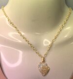 Alloy Golden Chain with double Heart Locket / Necklace specially gift for Girls / Women - Image 6