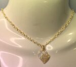 Alloy Golden Chain with double Heart Locket / Necklace specially gift for Girls / Women - Image 2