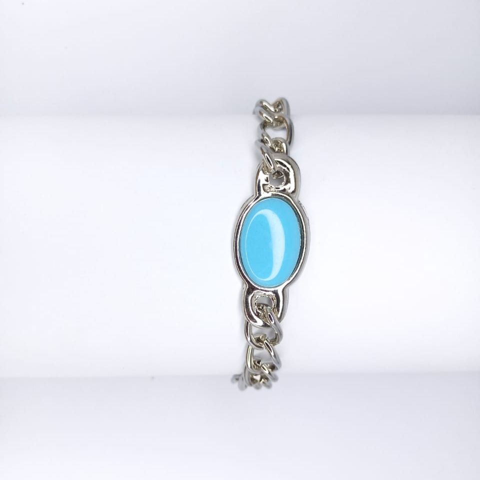 02a379460e937116f9f283789668fb70 New Stainless Steel Chain with Stone Bracelet/Watch For Boy,s - Image 1