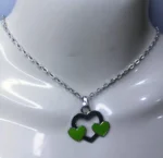 New Silver Stainless Chain Necklace 3 Heart Locket/Pendants Specially gift for girls / boys - Image 2