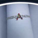 Classical Silver A to Z Alphabet Multi Zircon Bracelet / Watch For Girls - Image 2