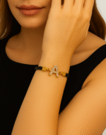 New Fashion A to Z Alphabet Bracelet Black Leather Strap Bracelet / Watch For Girls, Women