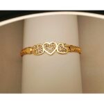 New Premium Alloy Golden Heart Zircon Bracelet / Watch For Girl,s - Image 4