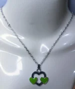 New Silver Stainless Chain Necklace 3 Heart Locket/Pendants Specially gift for girls / boys - Image 3