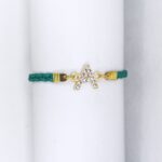 New Fashion A to Z Alphabet Green Leather Bracelet For Girls (1 Pice) - Image 2