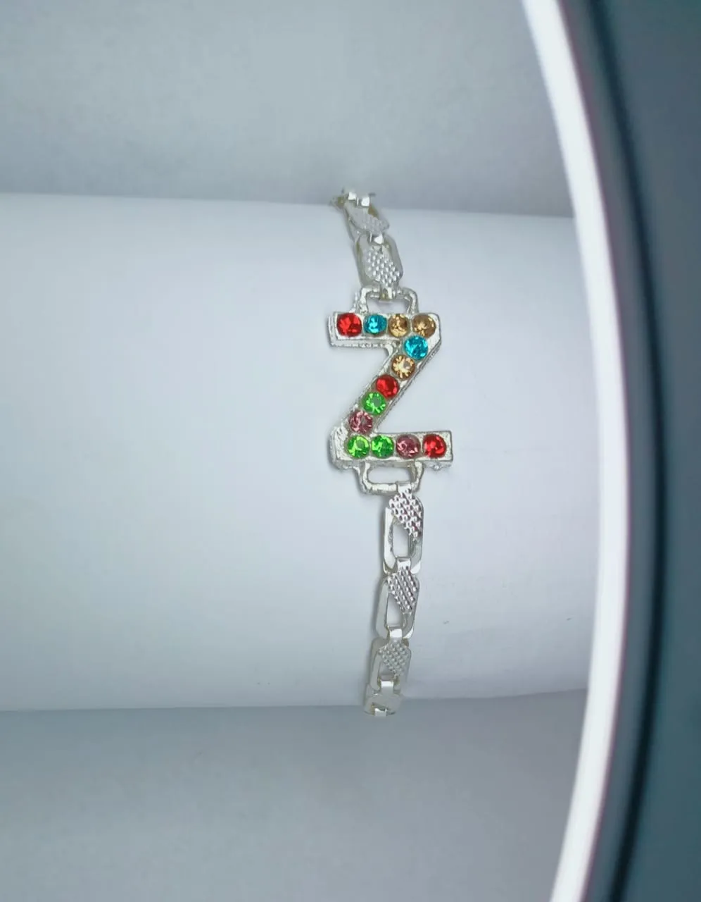 401f45f05209a45bbbea806a6b08f367.jpg_2200x2200q80.jpg_ Stylish Alloy Silver Z Zircon Bracelet / Watch For Girls/Boys - Image 1