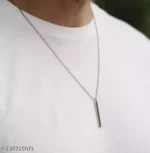 New Attractive Vertical Bar Necklace for Men / Locket Chain /For Men Boys Stick Bar Necklace - Image 2