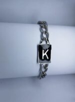 New Silver Heavy Imported Chain A to Z Alphabet Bracelet / Watch For Men / Boys - Image 2