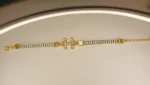 New Fashion Gold H Design Zircon Bracelet For Girls, Women - Image 3