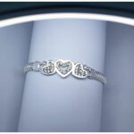 New Premium Alloy Silver Heart Zircon Bracelet / Watch for Girls | Women - Image 2