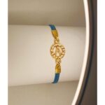 Classy Zircon Golden A Alphabet Leather Bracelet / Watch For Girls, Women - Image 5