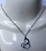 New Silver Stainless Chain with Love Heart Zircon Necklace/Locket/Pendants for girls/boys - Image 2