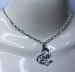 New Silver Stainless Chain with Love Heart Zircon Necklace/Locket/Pendants for girls/boys - Image 3