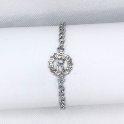 New Silver Stainless Chain A to Z Alphabet Zircon Bracelet / Watch For Girl,s or Boy,s