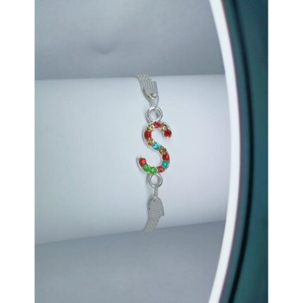 New Classical Alloy Silver S Zircon Bracelet For Girls, Women