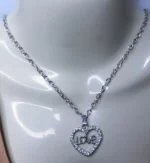New Silver Stainless Chain with Love Heart Zircon Locket/Pendants/Necklace Specially Gift for Girl,s - Image 2