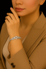 New Premium Alloy Silver Heart Zircon Bracelet / Watch for Girls | Women