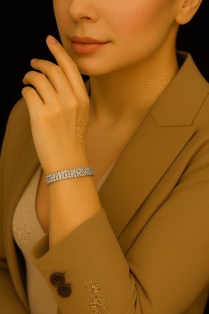 New Luxury Silver Plated Zircon Bracelet for Girls / Women - Gift for Your Love Ones