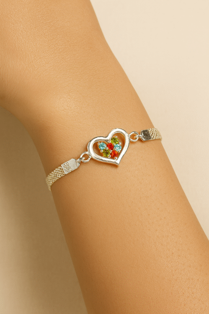 New Fashion Silver Design Heart Zircon Bracelet for Girls, Women