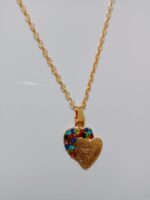New Golden Alloy Chain with Zircon Heart Necklace/Locket/Pendants for Girls/Women/boys/men - Image 3