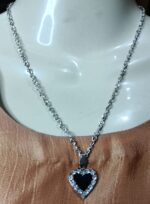 Silver Chain with Heart Locket Necklace Specially gift for Girls Boys Women - Image 3