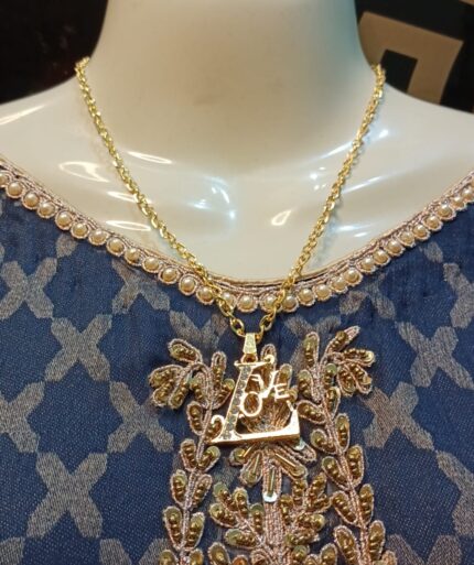 New Golden Alloy Chain with Love Locket/Necklace Specially Gift for Girls/women