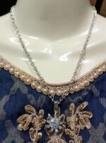 New Silver Chain with Zircon Locket/Necklace Specially Gift for Girl,s - Image 2