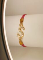 New Fashion Zircon Golden S Alphabet Red Leather Bracelet / Watch For Girls - Image 6