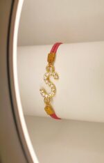 New Fashion Zircon Golden S Alphabet Red Leather Bracelet / Watch For Girls