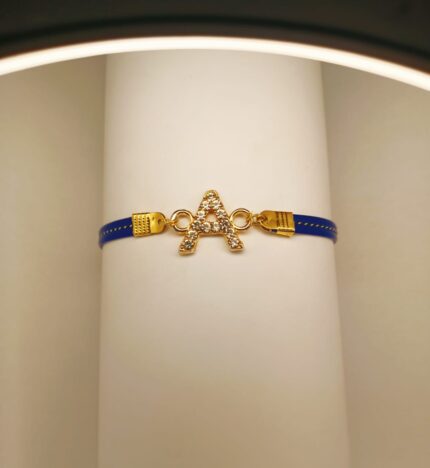 New Fashion Gold Design A Zircon Leather Bracelet For Girls, Women