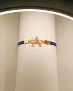 New Fashion Gold Design A Zircon Leather Bracelet For Girls, Women - Image 4