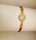 Classy Gold Round S Design Zircon Bracelet Leather For Girls, Women - Image 5