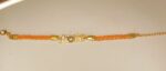 Premium Zircon Golden Love Orange Leather Bracelet Watch For Girls, Women - Image 2