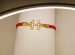 New Classy Gold Design H Zircon Red Leather Bracelet / Watch For Girl,s - Image 5